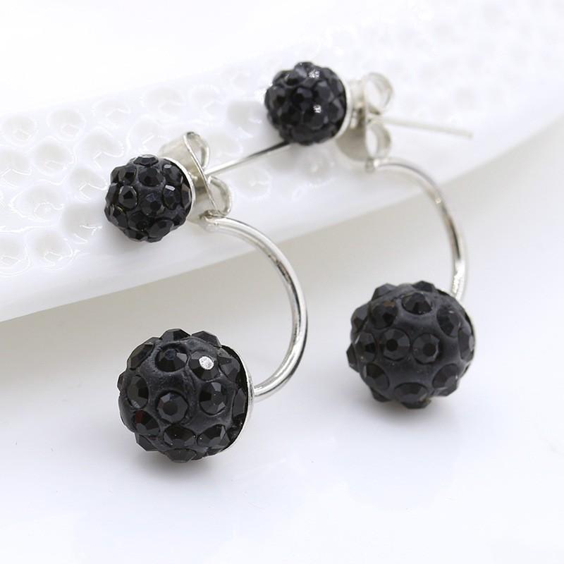 Two Wear Diamond Ball Ear Buckles, Small Fashion Diamond Stud Earrings, Temperament Versatile Earrings