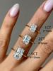 925 Sterling Silve Gorgeous Shiny 1-5CT Zircon Rectangle Ring For Women Engagement Wedding Luxury High Quality Fine Jewelry