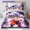 Son Goku Pattern Bedding,Quilt Set Quilt Cover Pillowcase Home Birthday Gift (1 * duvet cover + 2 * pillowcase, without core)