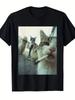 Lustiges Raucherkatzen-Meme-T-Shirt - Mit einem Design einer rauchenden getigerten Katze
