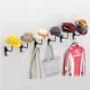 Wall Mount Metal Motorcycle Helmet Rack - Adjustable Bike & Bicycle Helmet Holder with 180° Rotation,Space-Saving Storage Hanger
