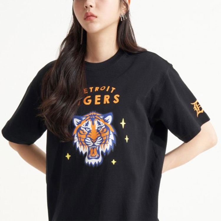 New MLB Drop Shoulder Sleeve T Shirt Unisex Black 3ATSC2021-46BKS