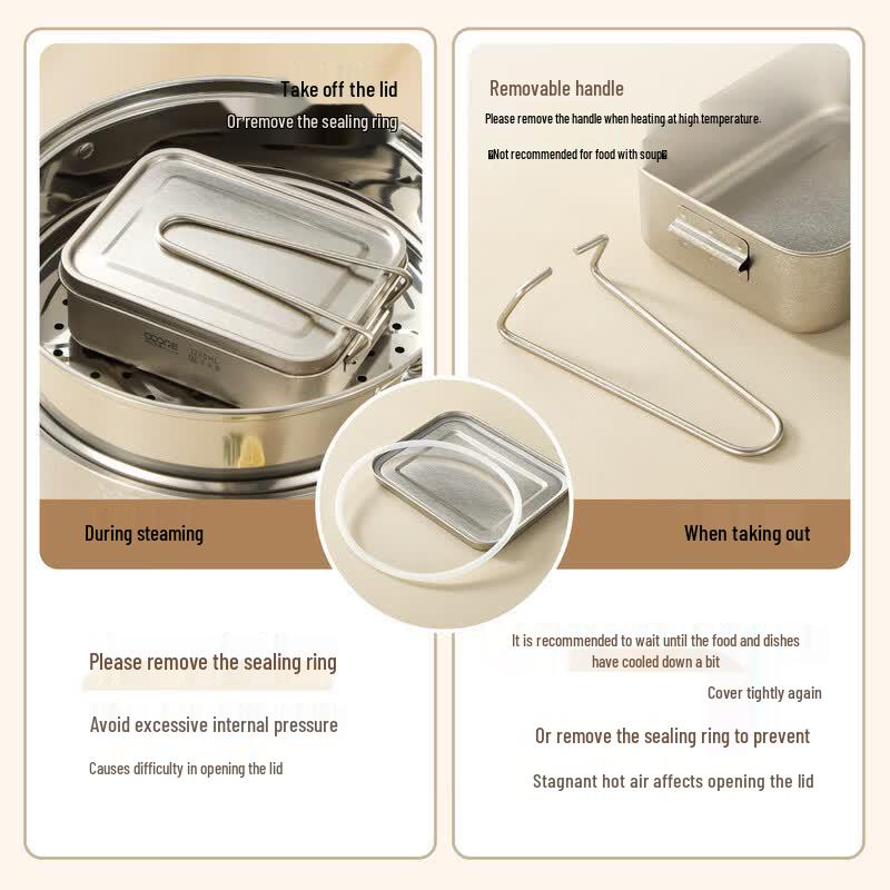 Pure Titanium Portable Lunch Box