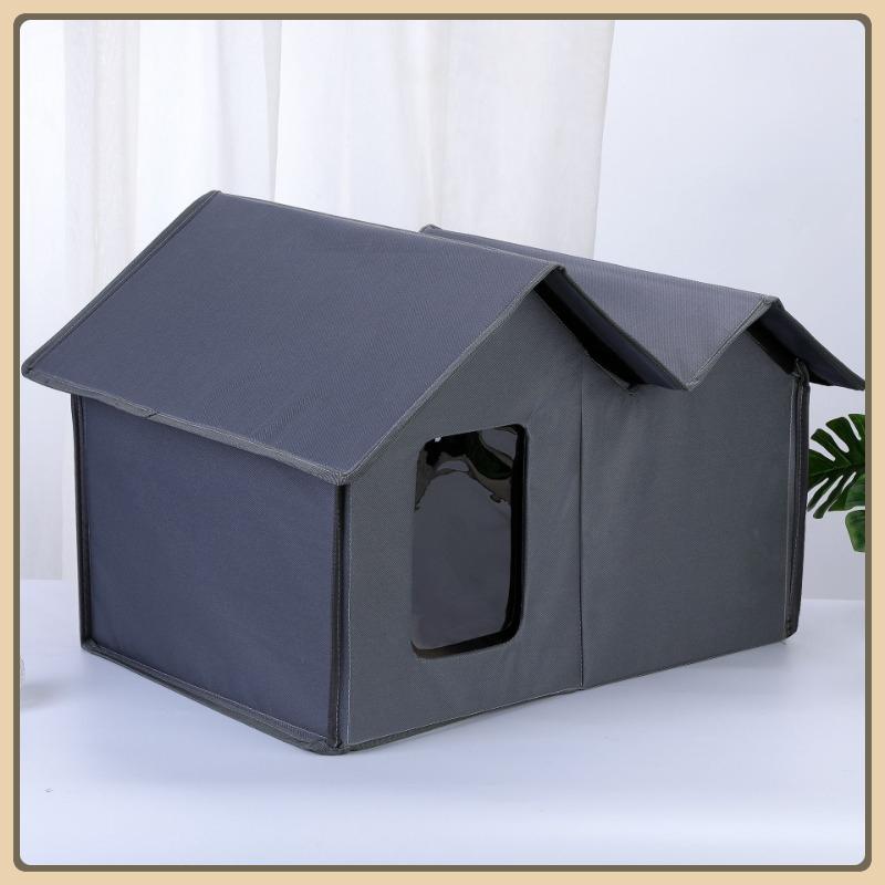 CatOutdoor Shelter Large Winter Insulated Pet House Waterproof Detachable Cat Shelter Washable Cat Nest Pet House for Cat Dog