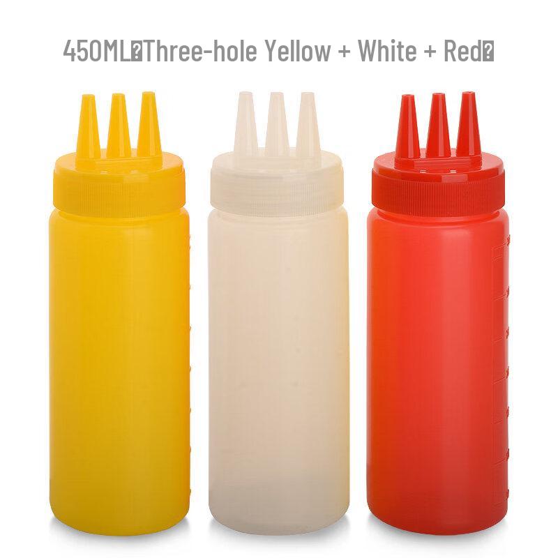 ZISIZ Three-Hole Squeeze Condiment Bottle