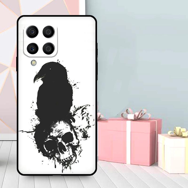 Crow Raven Dark Skull Case For Samsung Galaxy M56 M52 M32 M53 M16 M11 M21 M31 M35 M12 M13 M14 M15 M36 M55 M34 M54