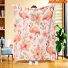 1 Stück 2D Flachdruck Frühling und Sommer Neuankunft Flamingo Florales Thema Digitaldruck Decke, Ganzjahresnutzung, Lässige Überwurfdecke, 100% Polyesterfaser Sof