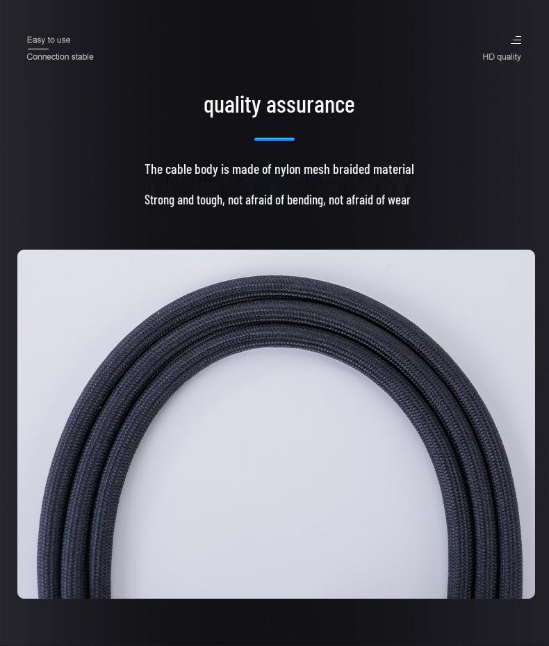 USB4 High-Speed Thunderbolt 4 Data Cable for 8K Screen Projection and File Transfer