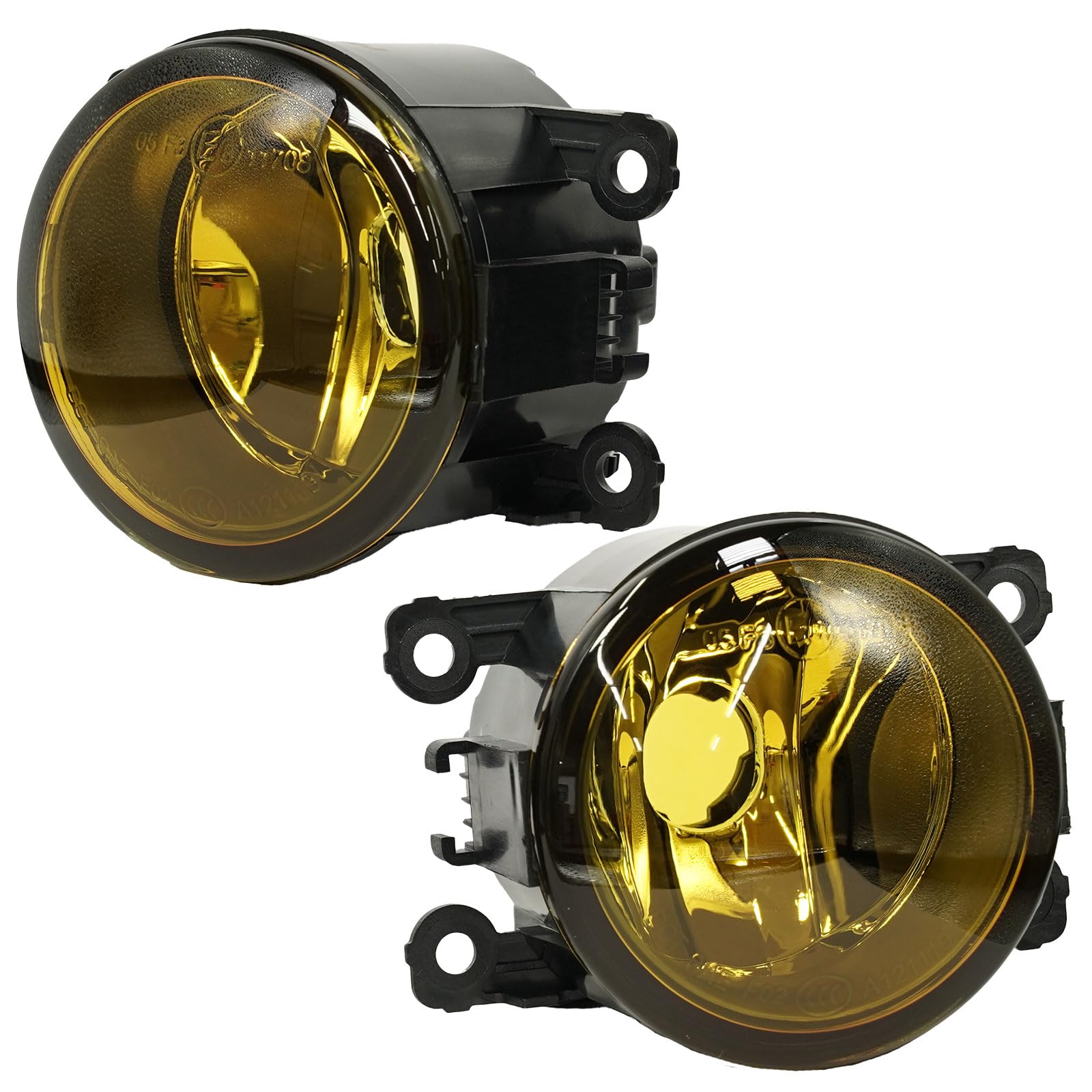 

Pikakyu Совместимый с Toyota Daihatsu Блок противотуманной фары со стеклянной линзой, преобразуется в H11, включает E-mark для техосмотра (желтый) жёлтый