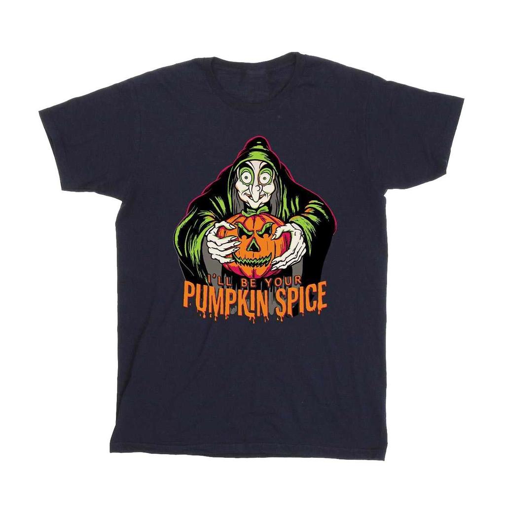 Disney Mens Pumpkin Spice Evil Queen Villains Cotton T-Shirt