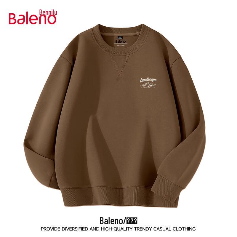 Baleno Men's 2025 Autumn Heavyweight Loose Round Neck Sweatshirt