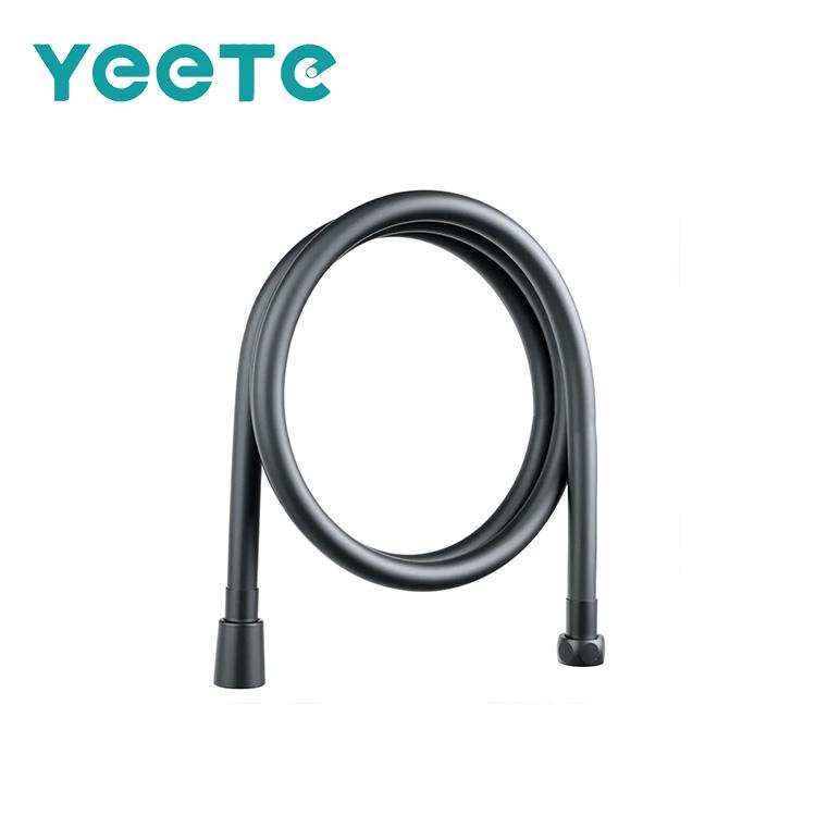 YEETE High Quality G1/2 Length PVC Shower Hose Flexible Durable Pipe Modern Design 400psi Max Pressure 3-Year Warranty Bathroom (Black,1.5M) чёрный