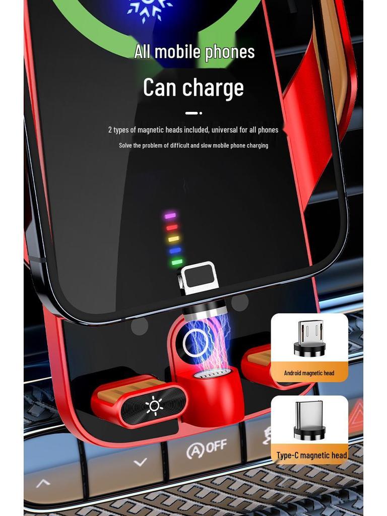 66W Fast Wireless Car Charger & Phone Holder