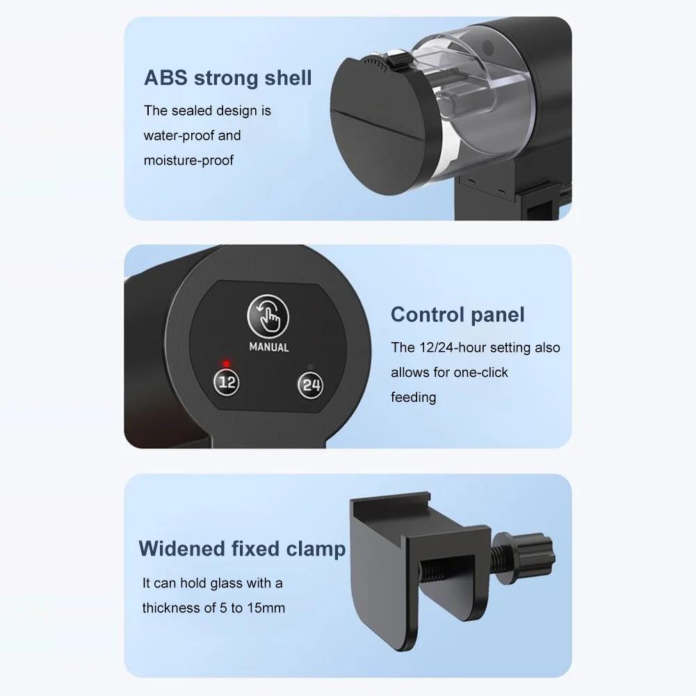 1-3 STÜCKE Automatischer Intelligenter Kontroll-Fischfutterautomat Große Kapazität Aquarium Fischfutterspender 100ML Aquarium Goldfisch Futterautomat Tank