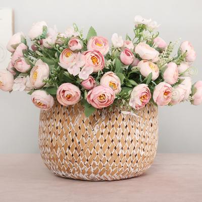 1 Bouquet Artificial Flower Eco-friendly Exquisite Workmanship 5 Branches Practical Vibrant Color Tea Rose Fake Photography Prop