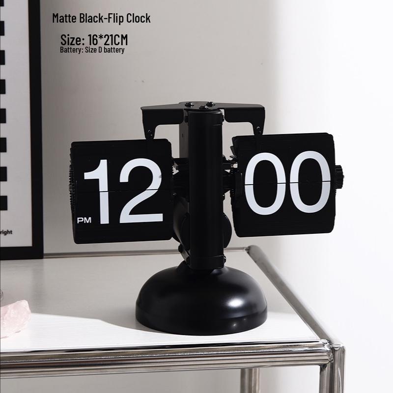Creative Retro European Automatic Mechanical Desk Clock - Modern Simple Living Room Ornament