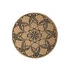 Round Faux Jute Placemats, Woven Table Mats with Nordic Pattern, Heat Resistant Pad for Dining Table, Restaurant Hotel Kitchen Decor