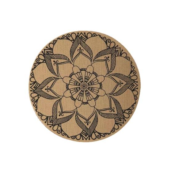 Round Faux Jute Placemats, Woven Table Mats with Nordic Pattern, Heat Resistant Pad for Dining Table, Restaurant Hotel Kitchen Decor