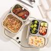 Sealed 2/3 Gird Food Storage Box Rectangle Rectangle Lunch Box  for School