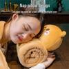 3D Cartoon Capybara Foldable Blanket Pillow for Office Nap and Air Conditioning