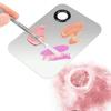 Paleta do mieszania makijażu ze stali nierdzewnej, paleta do mieszania kosmetyków do zdobienia paznokci ze szpatułką dla wizażystów