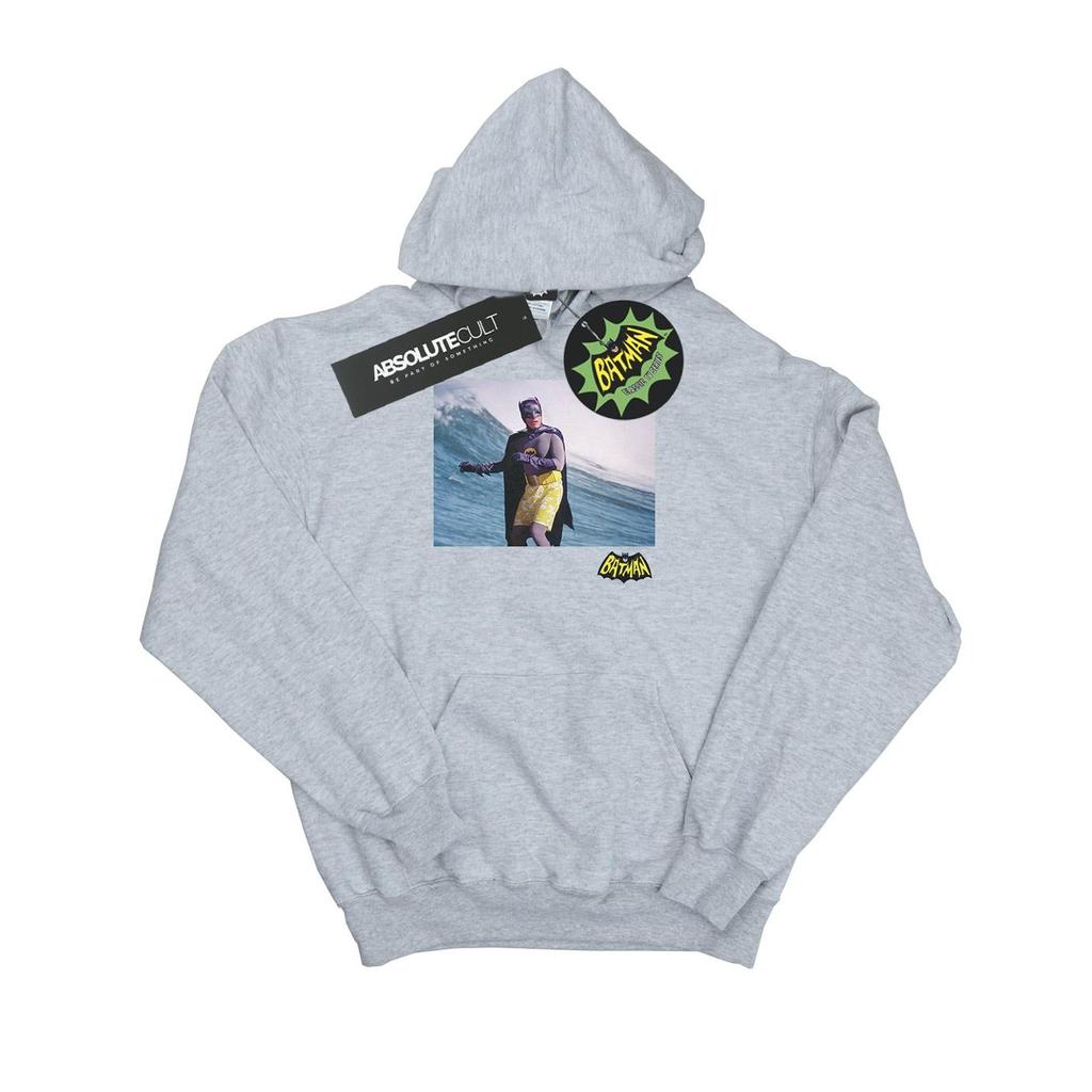 DC Comics Mens Batman TV Series Surfing Logo Hoodie