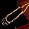 Copper Link Long Tassel Choker Exquisite Luxury Jewelry Multi-Layer Tassel Necklace  Wedding Bridal