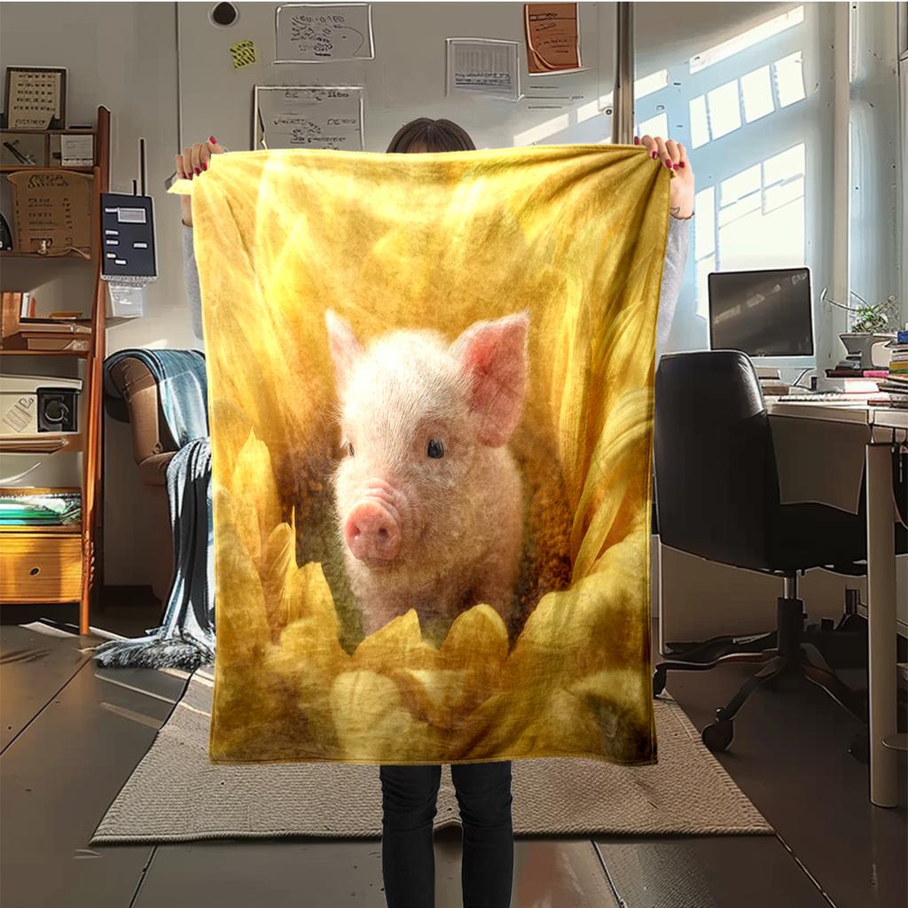 1 Stück Flanelldecke mit Cartoon-Druck, Hohe Qualität, Bequem für alle Jahreszeiten, Heimdekoration, Wärme und Komfort, Perfekt als Weihnachts- oder Geburtstagsgeschenk