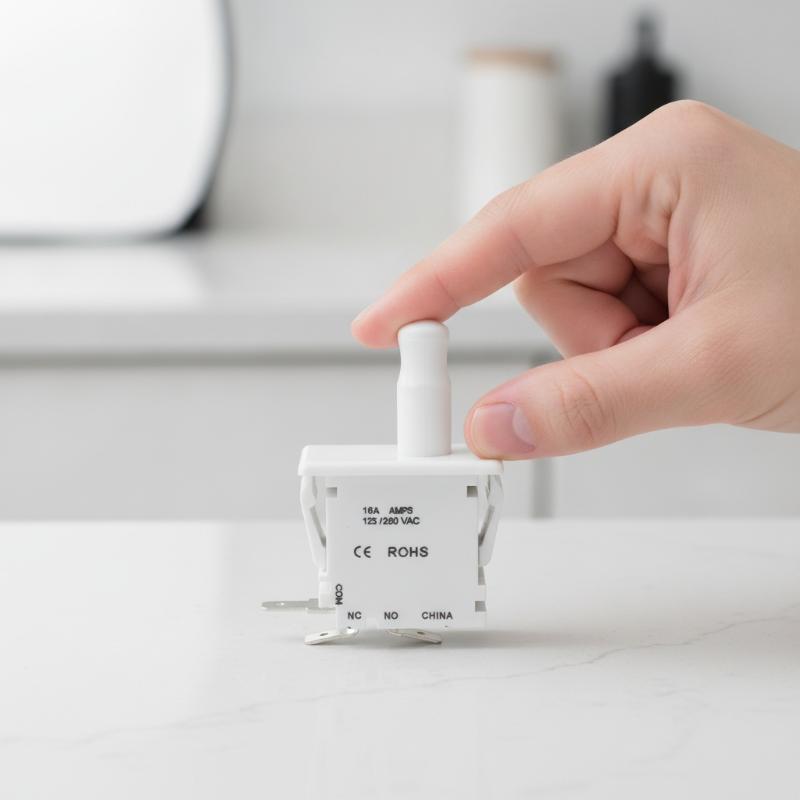 Push Button Pul-Push 3Pin Door Switch Pull Out To Lock Cheat Selflocking Function Door Switch 16A Refrigerator Door Switch