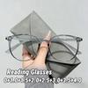 Stylish Round-Frame Presbyopia Glasses Large-Frame Comfortable Retro Frame Blue Light Blocking Lenses with Plus Diopter Comfortable Eyeglasses To +4.0