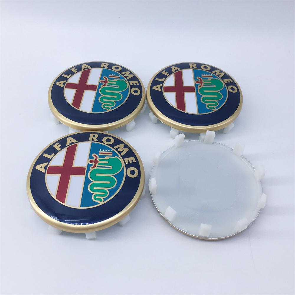 40pcs 60MM 10pin For Alfa Romeo 156 159 147 Giulia Giulietta MITO Stelvio GT Car Emblem Wheel Center Covers Hub Cap Stickers