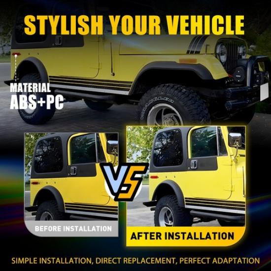 Rear Side Marker Light Housings Red For 1974-1987 Jeep J10/20 Pickup Wagoneer EA