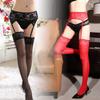Sexy Lace Suspender Tights Lingerie Pretty Garter Belt Elastic Legging Underwear Panties G-String High Knee Stocking Women Sling