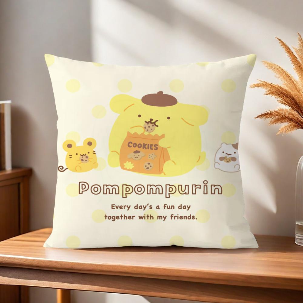 Cartoon P-Pompompurin-S Cute Cushion Cover Pillow Case Home Sofa Living Room Office Coffee Shop Car Pillowcover