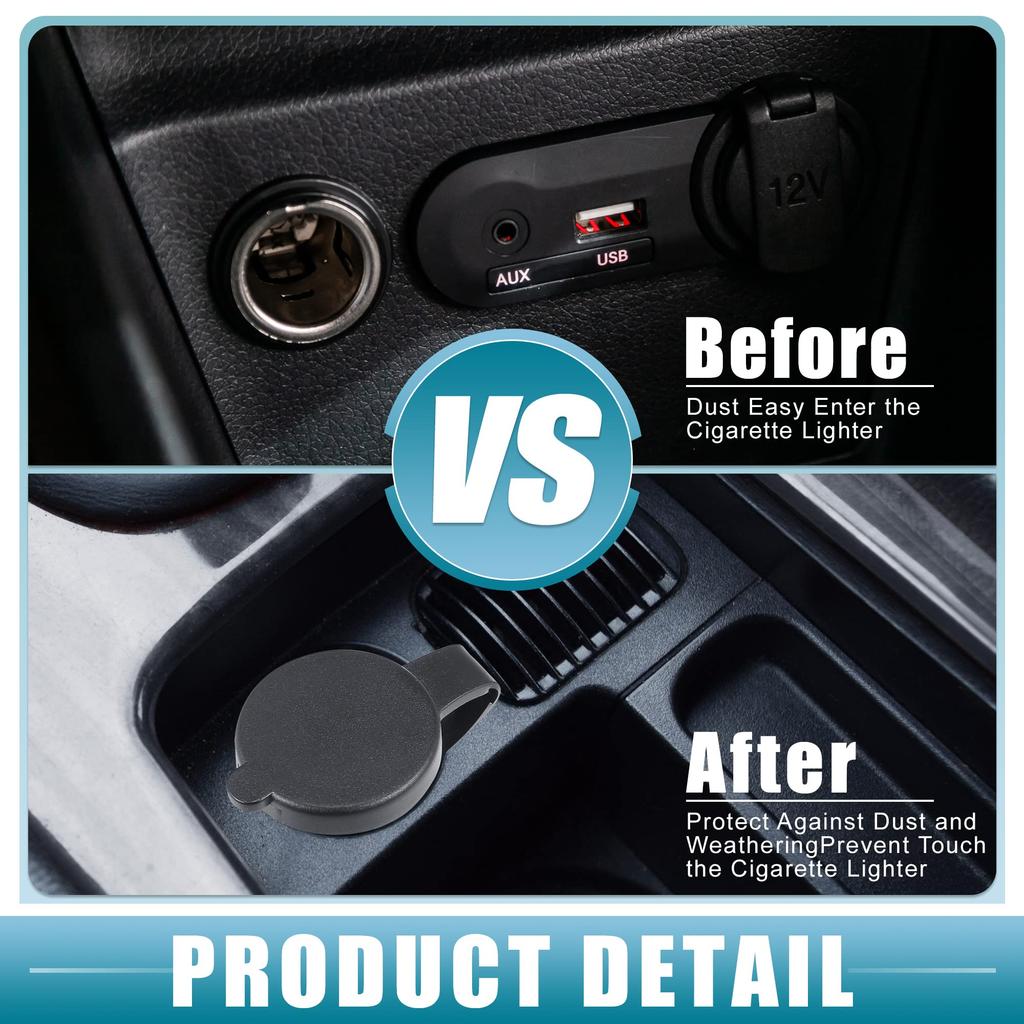 ACROPIX Cigarette Lighter Plug Cover Dustproof Cigarette Lighter Cover Cap Universal Car Truck SUV