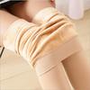 Women's High Waist Winter Faux Sheer Fleece-Lined Leggings with Socks - Nude Feeling Bare Leg Look