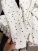 Korean Sweet & Spicy Polka Dot Lace Trim Long Sleeve Women's Winter T-shirt