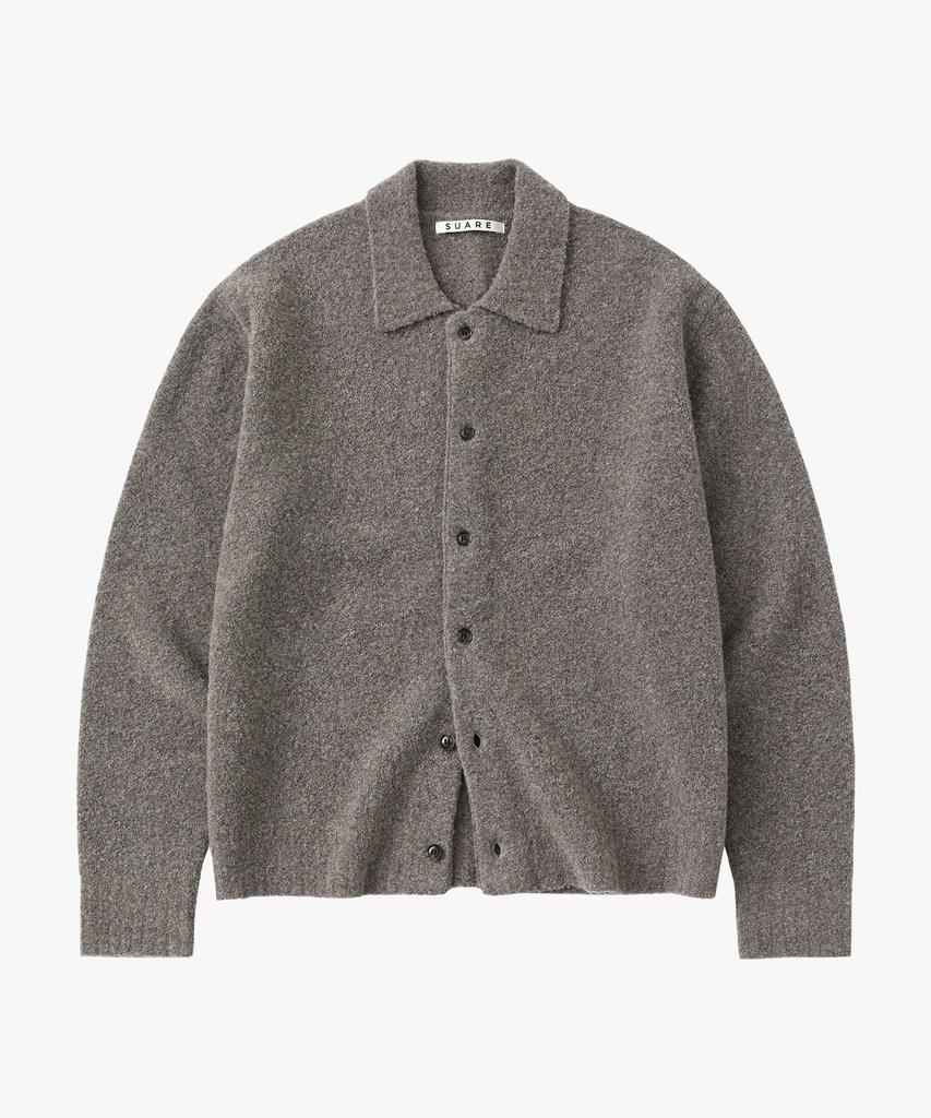 SUARE WOMEN 80% Wool Boucle Collar Cardigan - 3 Colors