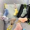 Car Key Accessory Plush Twist Knot Bag Charm, Fuzzy Keychain Pendant, Backpacks Hanging Decoration for Backpacks, Handbags, Purse, Keys Small