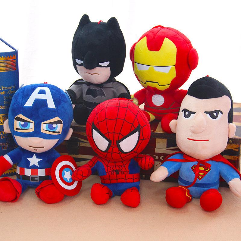 Avengers Plush Toys: Spiderman, Captain America, Superman 8-inch Dolls for Claw Machines