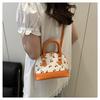 Cute Commuting Simple Women's Bag Trendy Western Print Cherry Large Capacity Shoulder Handbag