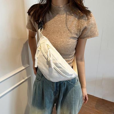Marsupio a tracolla da donna con tracolla regolabile, tasche multiple con cerniera, portafoglio casual per sport, viaggi e vacanze