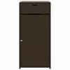 Vidaxl Garden Cabinet, Brown, 55X55X111 Cm, Poly Rattan