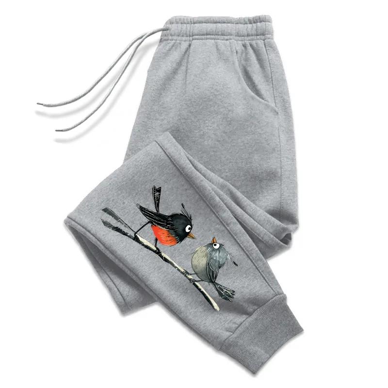 Women's Sweatpants Cute Cartoon Birds Printed Trousers All Season Daily Casual Sports Fitness Jogging Pants
