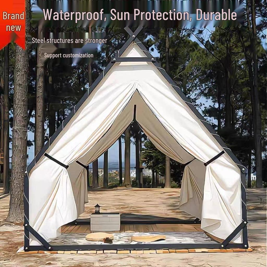 Starry Sky Triangle Tent - House-Shaped B&B Campsite Fabric Rooftop Tent for Outdoor Camping
