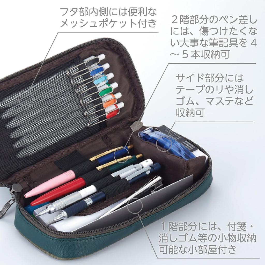 Large-capacity Pen Case Design "TANK" (bottle Green)
