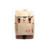 Track 27 Color Block Logo Print Leather And Fabric Backpack Men Backpack Beige CH103-QBVFH