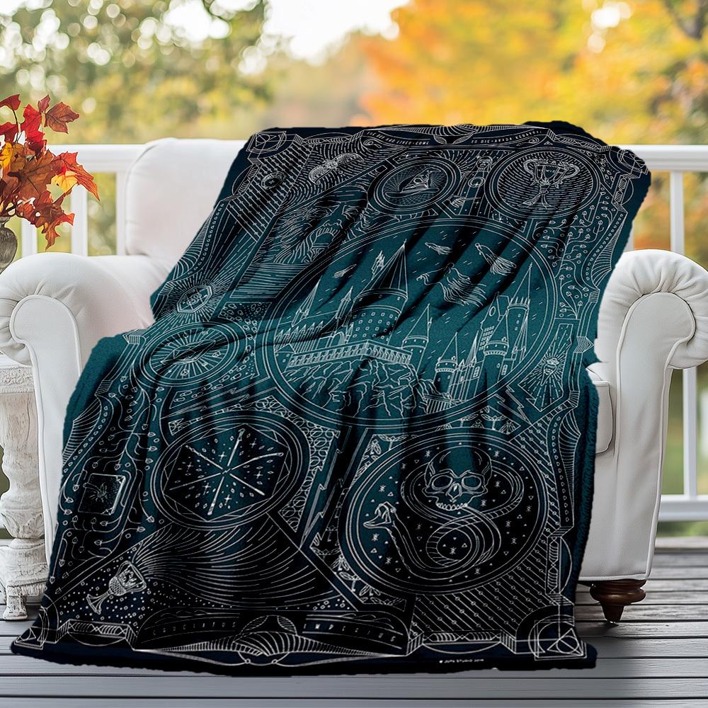 1pc Hogwarts Voldemort Death_Eater Outdoor Flannel Throw Blanket All Season Soft Warmth,Home Decor 1031197