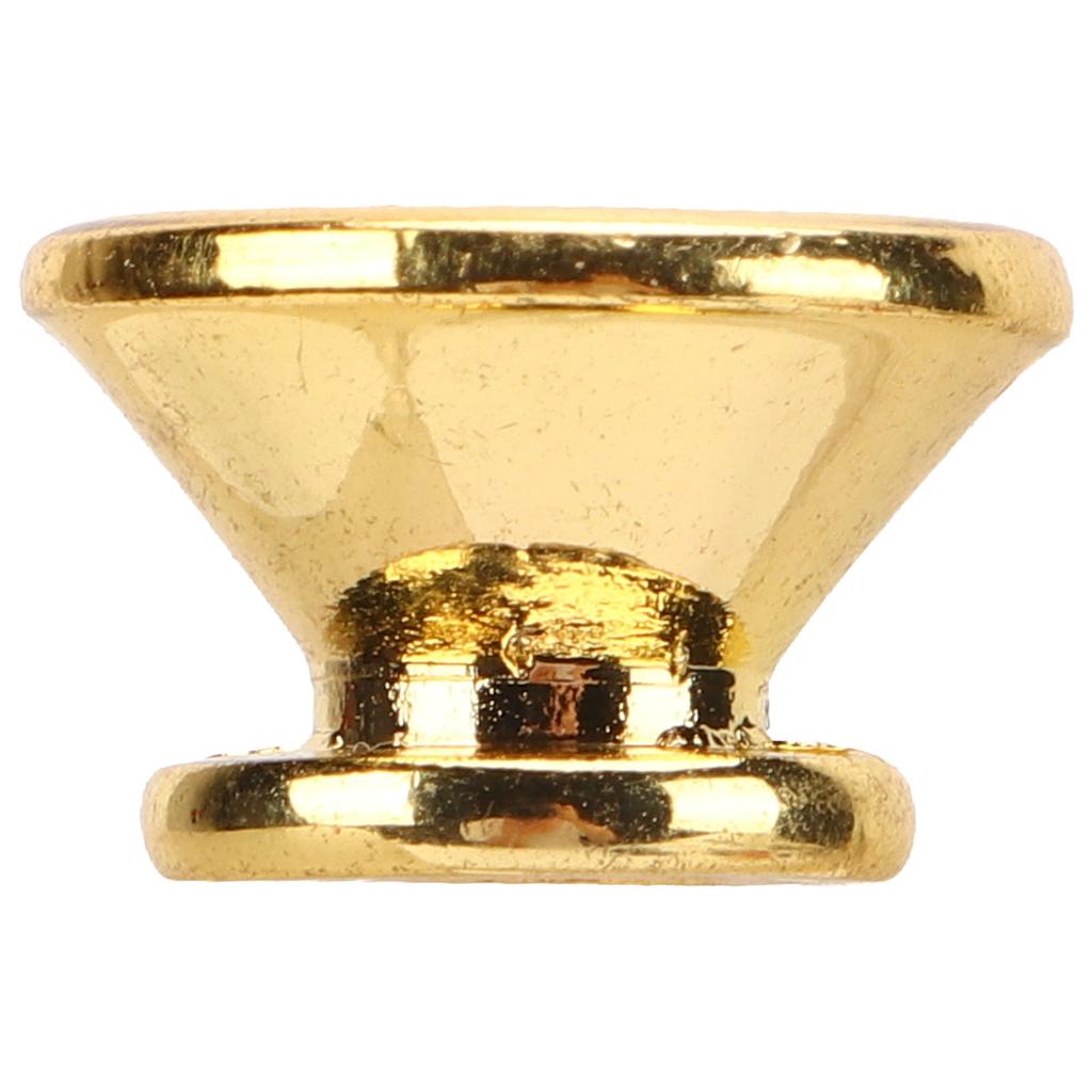 2Pcs Guitar Strap Lock Buttons Metal End Pins Set Mounting Screws Wool Washers Modern Design for Bass Ukulele Gold