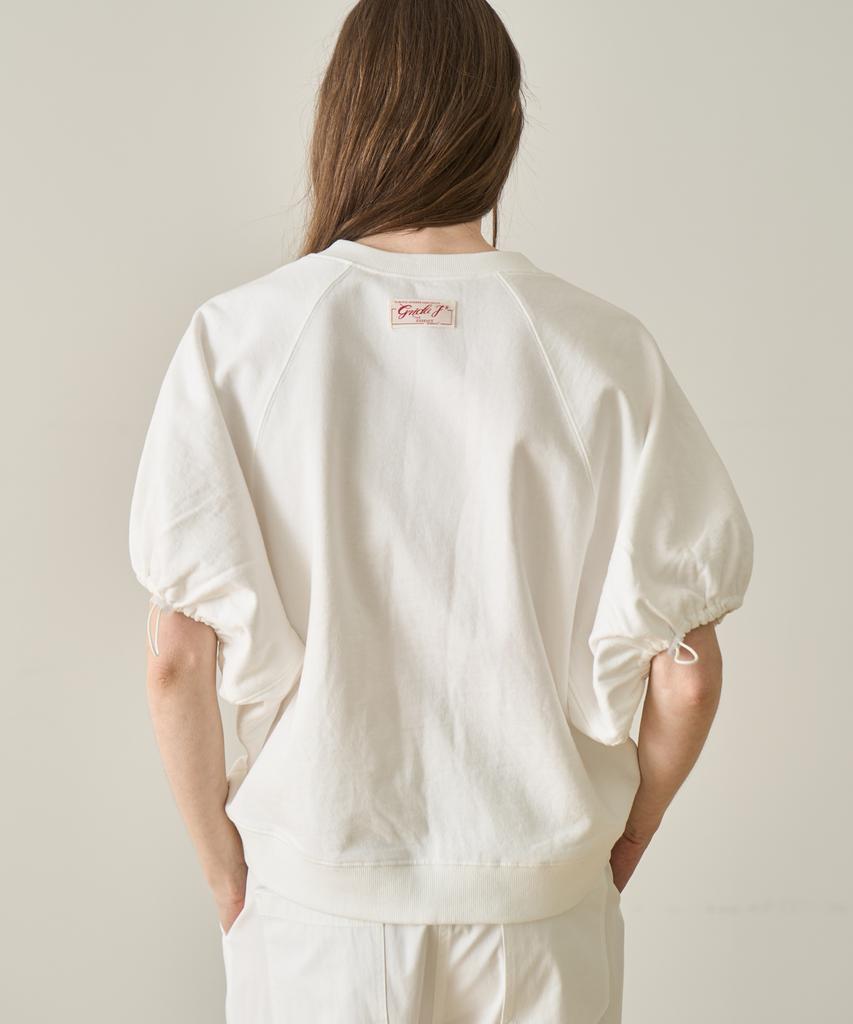 GRIDAJ Voluminous Sleeve Shirred Sweatshirt